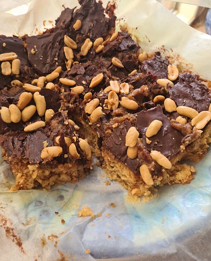 Choc Caramel Peanut Slice