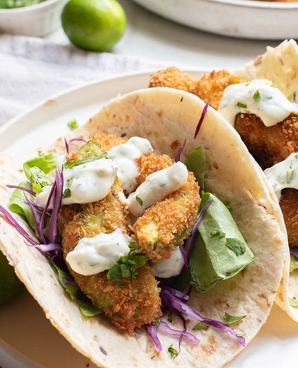 Panko Baked Avocado Tacos