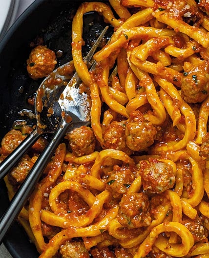 Scott Conant's Maccheroni with Polpettine Recipe