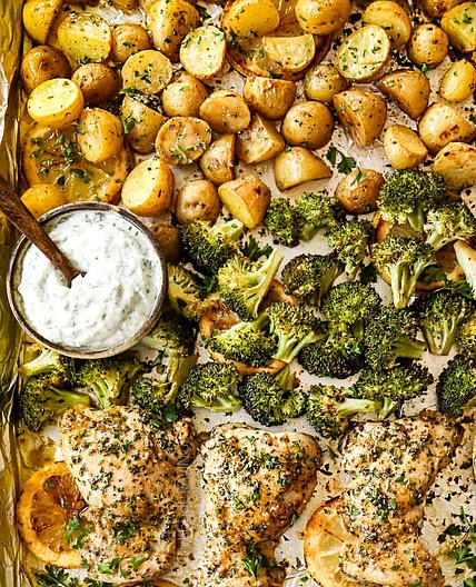 Lemon Garlic Chicken with Broccoli
