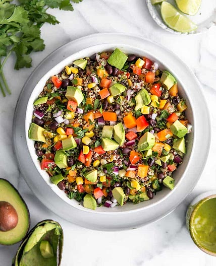 Black Bean and Avocado Salad with Cilantro Lime Dressing