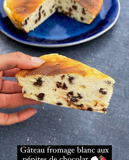 Gâteau au Fromage blanc 0% & Pépites de Chocolat ☁️🍫