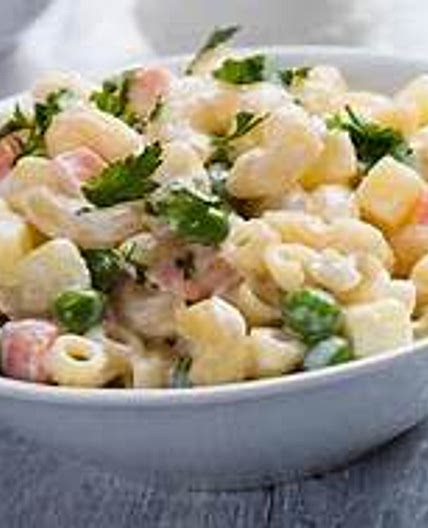 Herbaceous Elbow Macaroni Salad with Tuna and Meat