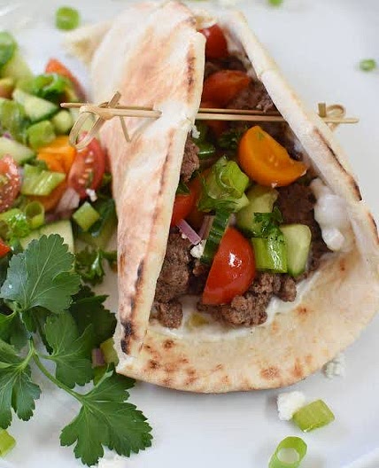 Greek lamb pitas
