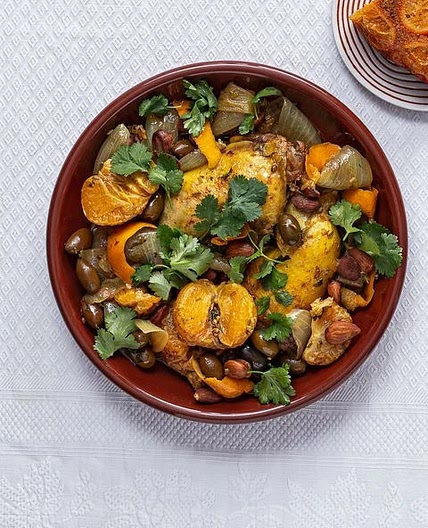 Tajine de poulet aux mandarines