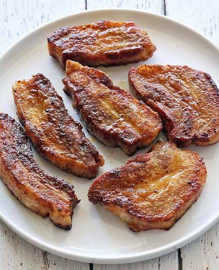 Oven-Baked Pork Belly Strips