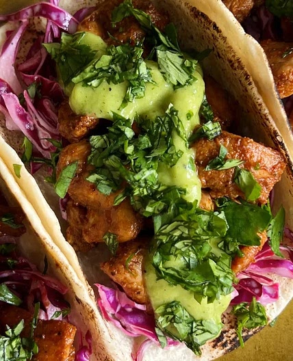 Chicken Tacos With Avocado Salsa