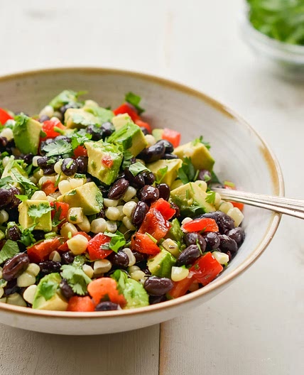 Mexican Black Bean & Corn Salad with Avocado