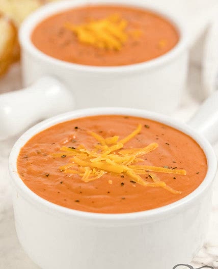 Cheesy Veggie Melts with Tomato Soup