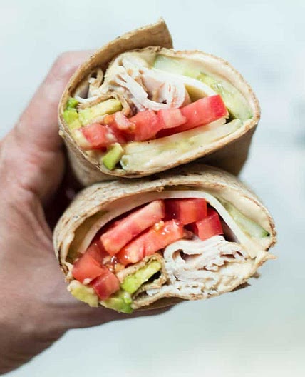 Avocado Turkey Hummus Wrap