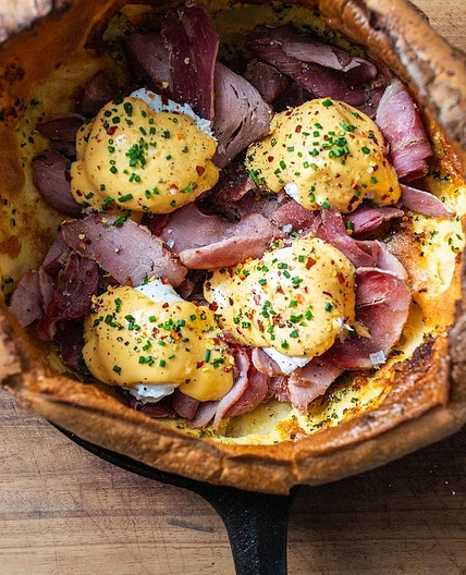 Eggs Benedict Dutch Baby