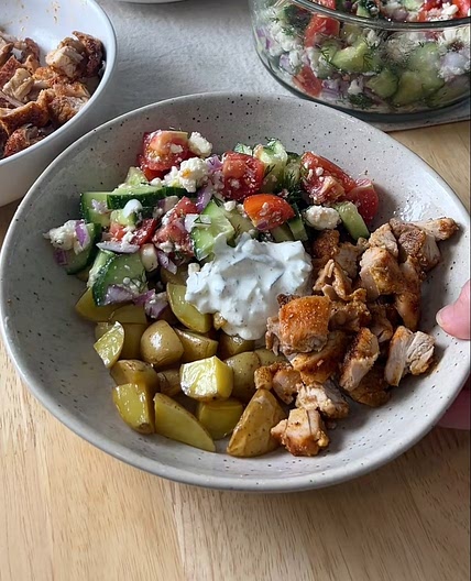 Loaded Greek Potato Bowl