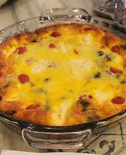 Crustless Spinach & Tomato Cheese Quiche