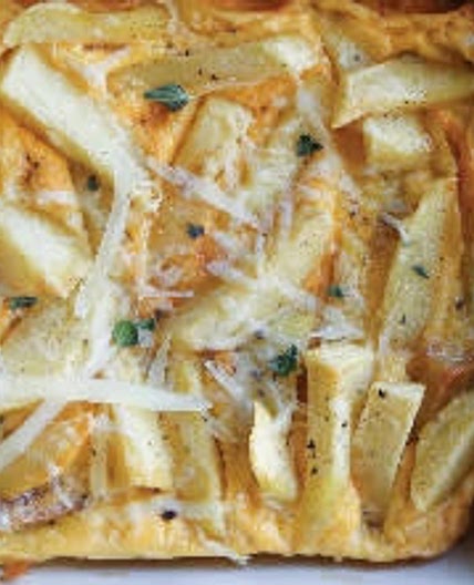 Baked potatoes with eggs 