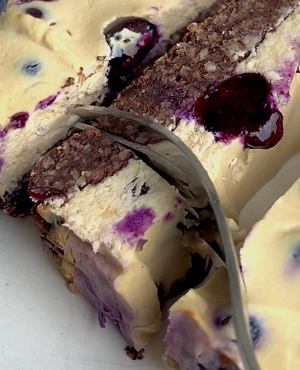 Blaubeer-Cheesecake-Riegel