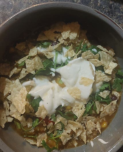 Mexican Black Bean and a Rice Tortilla Soup