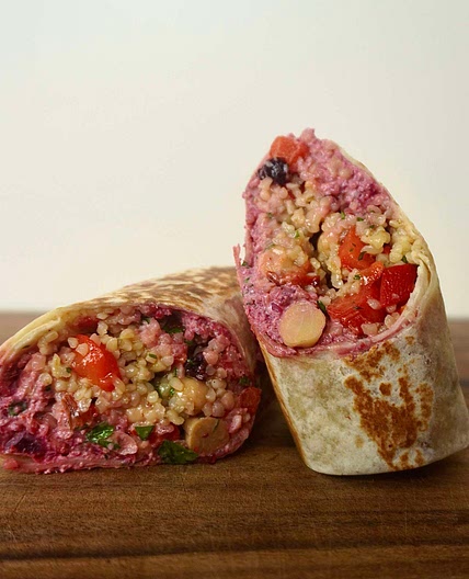 Bulgur salad burrito 