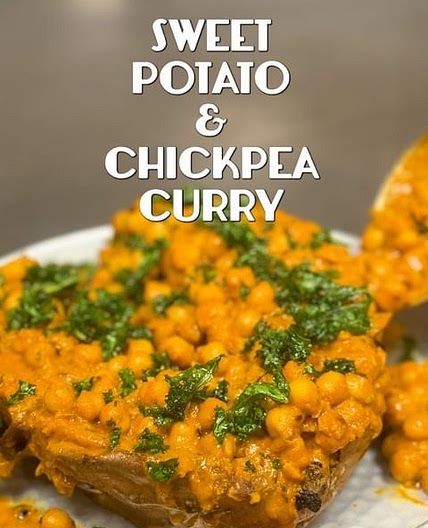 ROAST SWEET POTATO WITH CHICKPEA AND COCONUT CU