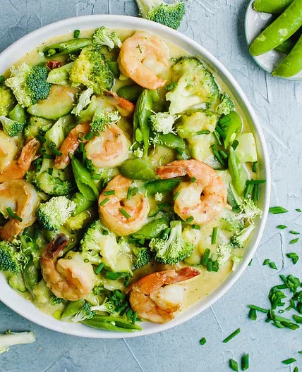 Shrimp and Vegetable Green Curry