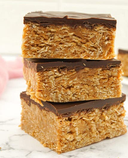 No Bake Peanut Butter Oat Bars
