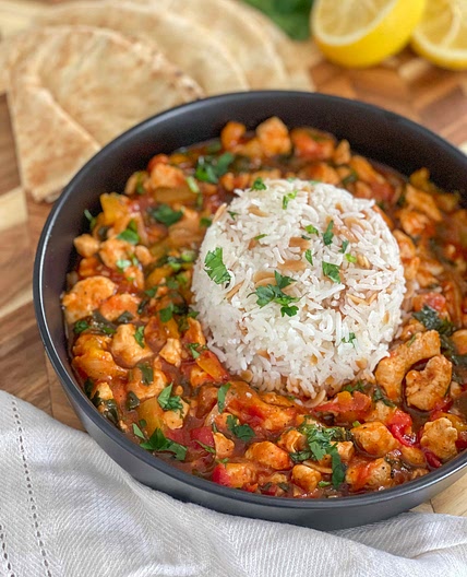 Chicken Chilifry and Orzo Rice Pilaf 