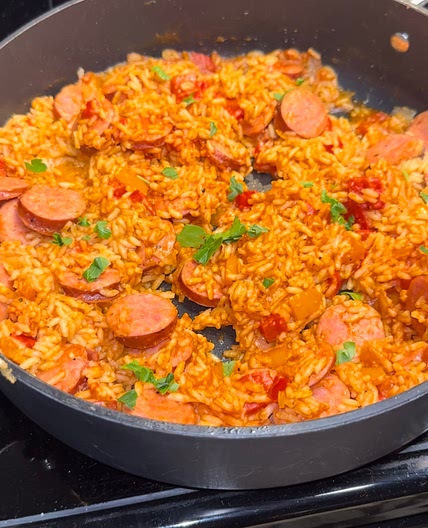 One Pot Smoked Sausage and Rice