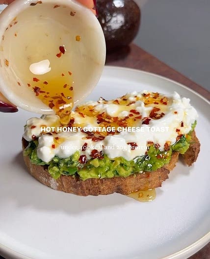 HOT HONEY COTTAGE CHEESE TOASTS