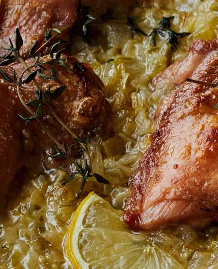 Creamy Chicken Thighs With Lemon and Thyme | Recipes