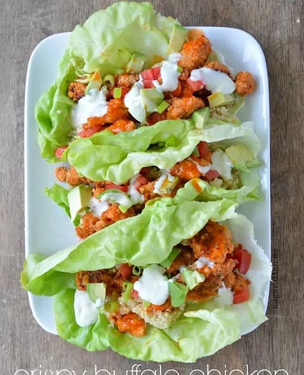 Air Fryer Buffalo Chicken Lettuce Wraps