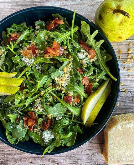 Pear Salad (With Bacon and Walnuts)