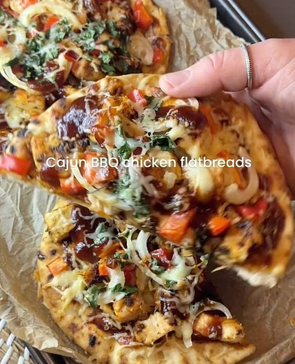 Cajun BBQ Chicken Flatbreads