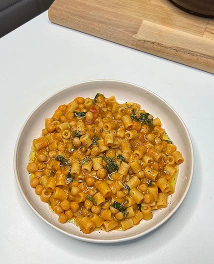 Pasta, ceci e spinaci ❤️