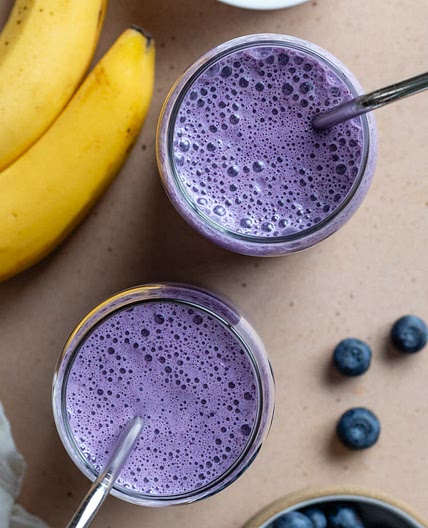 Protein-Packed Blueberry Banana Cottage Cheese Smoothie