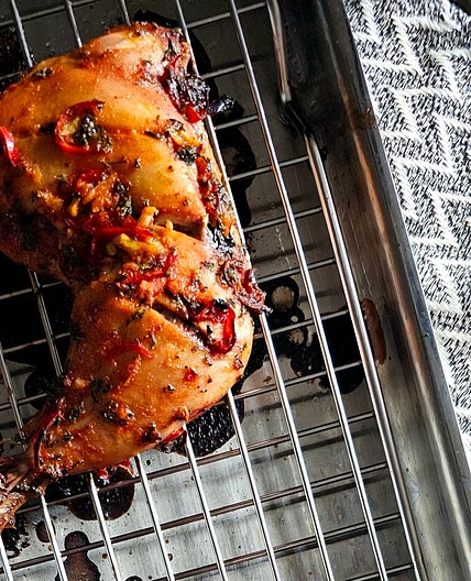 Oven Roasted Chicken Quarters 
(Portuguese Inspired)