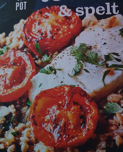 Roast cod, tomato & spelt