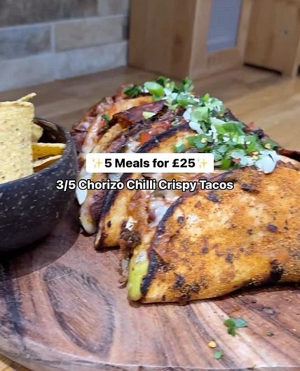 ✨Chorizo chilli crispy tacos ✨