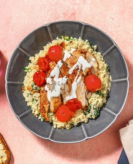 Harissa and Honey Glazed Chicken Thighs with Couscous