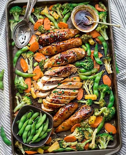 One Pan Teriyaki Chicken Thighs