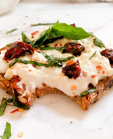 Hot Honey Cottage Cheese Toasts