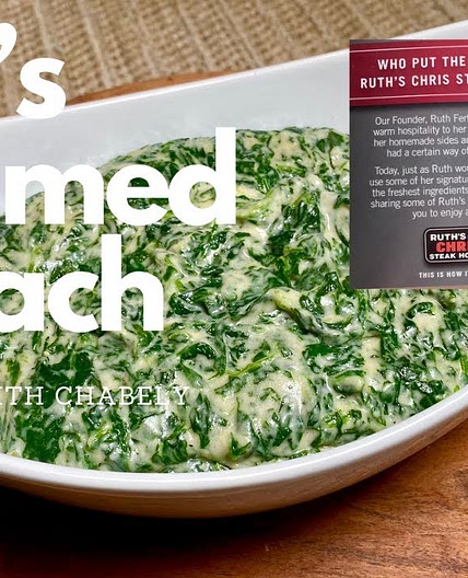 Ruth's Chris Creamed Spinach! Ruth's ACTUAL recipe! Easy and Delicious Recipe!