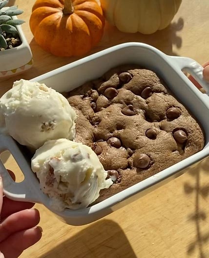 Single Serve Double Chocolate Cookie “Skillet”