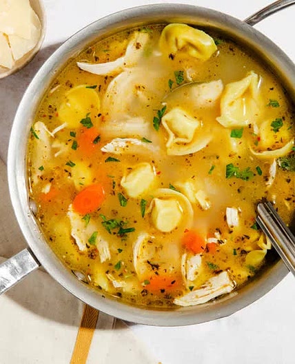 Pioneer woman’s Chicken Tortellini soup