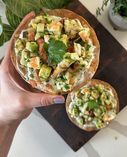 Shrimp ceviche tostadas✨