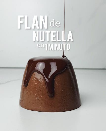 FLAN DE NUTELLA EN 1 MIN