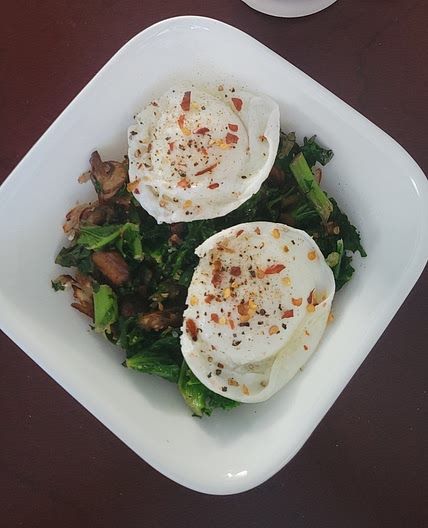 Kale Bowl with Poached Eggs