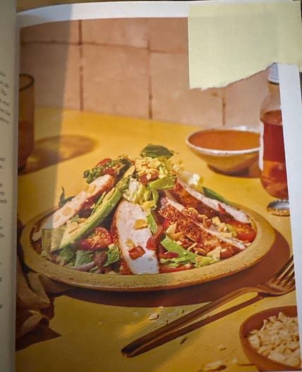 Grilled chicken salad with chili lime dressing