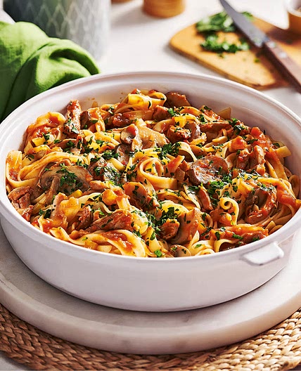 Slimming world chicken and red wine pasta 