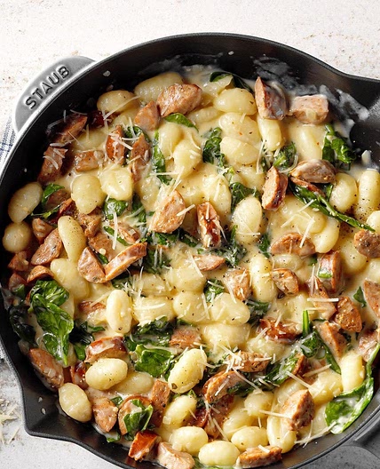 Pesto Chicken Sausage Gnocchi Skillet