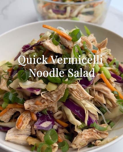 QUICK VERMICELLI NOODLE SALAD 🌱⁠