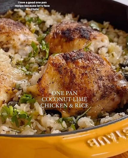 ONE PAN COCONUT-LIME CHICKEN AND RICE